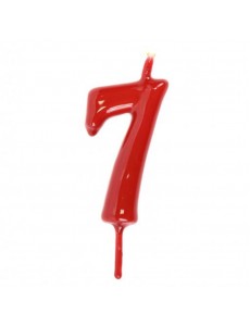 Vela Número 7 Vermelho